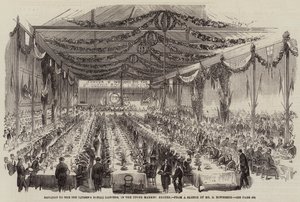 在埃克塞特的上市场举行的第9届（皇后皇家）枪骑兵宴会 作者 乔治·汤森